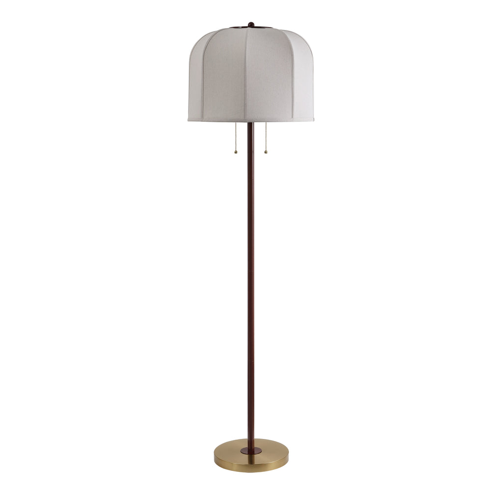 Safavieh Masey, 63.75-inch Red And Gold Metal Floor Lamp – Stylish Illumination For Modern Home Decor Elegance Red ,Gold Metal Body ,Fabric Shade Fll4142a