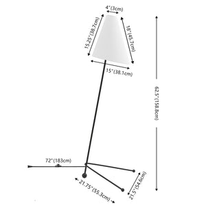 Safavieh Norrie, 63-inch Black Metal Floor Lamp - Modern Elegance With Fabric Shade For Home Décor Style Black Metal Body ,Fabric Shade Fll4143a