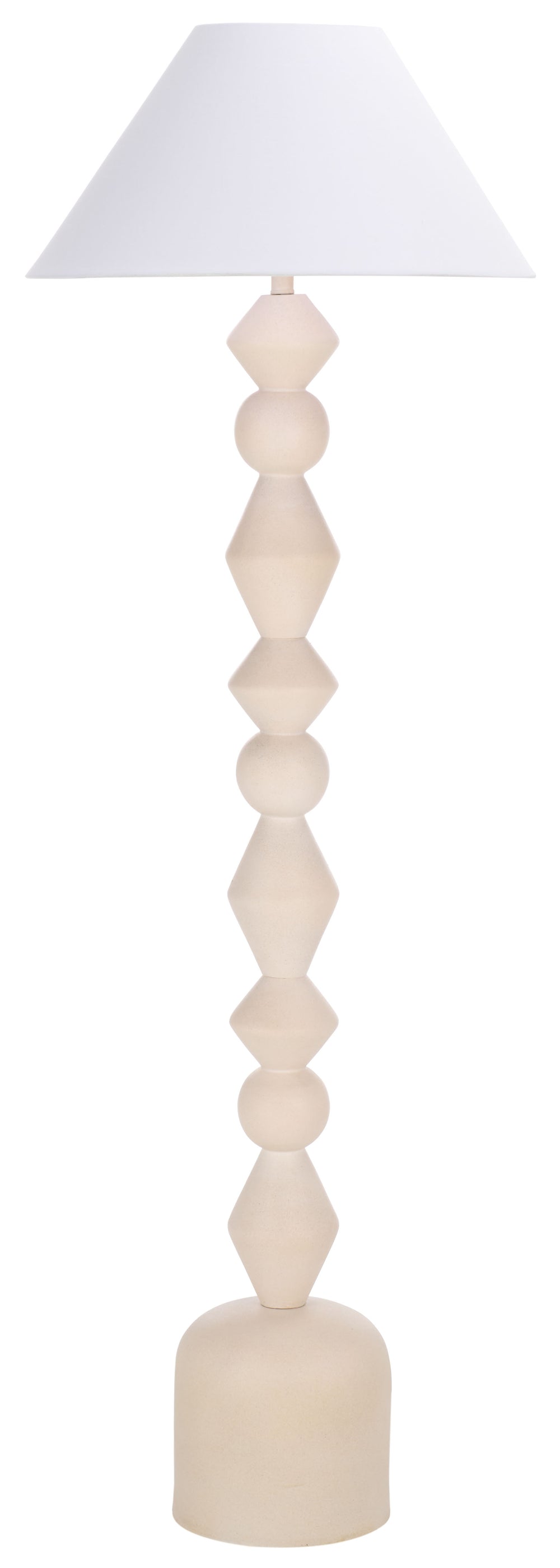 Safavieh Lanie, 65.75 Inch White Washed Resin Floor Lamp - Elegant Home Lighting For Modern And Classic Styles White Washed Resin Body ,Fabric Shade Fll4145a