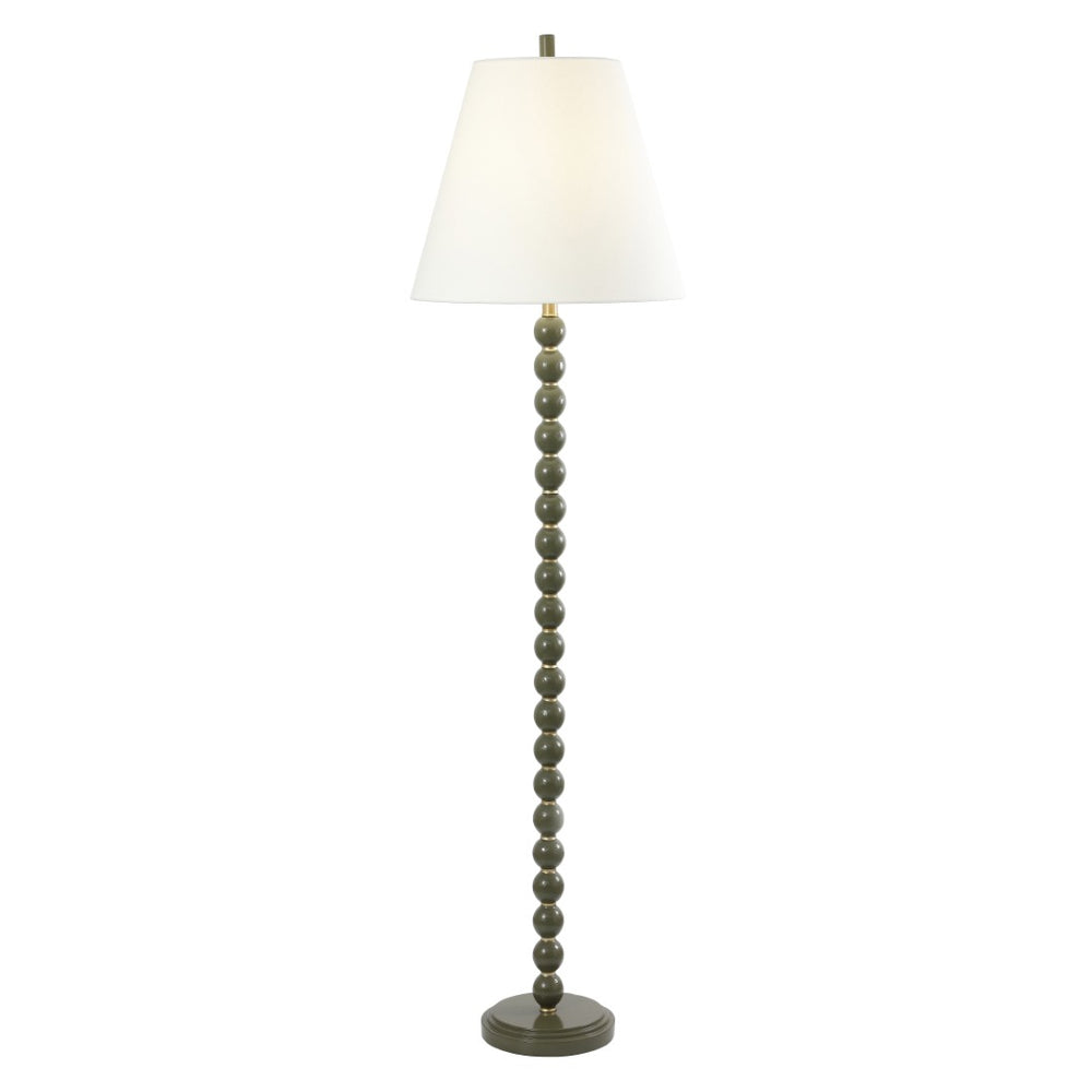 Safavieh CALLIE, 66-Inch Green Resin Floor Lamp with Gold Accents – Elegant Ambient Lighting for Home Décor FLL4146A