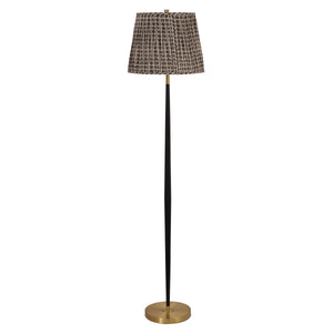 Safavieh Carlyle, 66 Inch Black & Brass Metal Floor Lamp – Elegant Lighting For Cozy Corners & Stylish Decor Black ,Brass Metal Body ,Fabric Shade Fll4147a