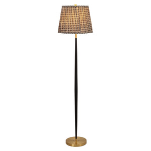Safavieh Carlyle, 66 Inch Black & Brass Metal Floor Lamp – Elegant Lighting For Cozy Corners & Stylish Decor Black ,Brass Metal Body ,Fabric Shade Fll4147a