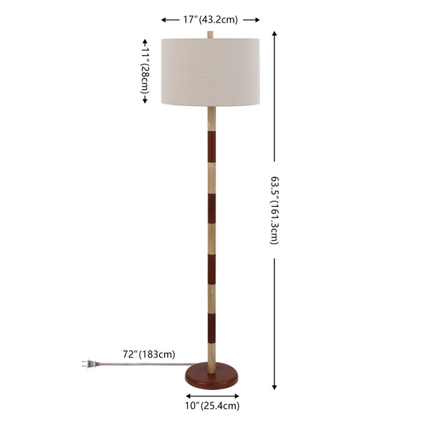 Safavieh Suzy, 63.5-Inches Resin Floor Lamp In Cream & Brown — Sculptural Ambient Lighting For Living Rooms And Nooks FLL4148A