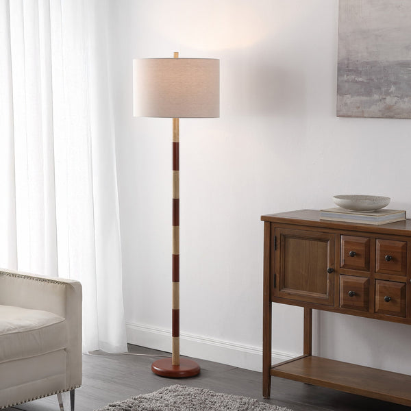 Safavieh Suzy, 63.5-Inches Resin Floor Lamp In Cream & Brown — Sculptural Ambient Lighting For Living Rooms And Nooks FLL4148A