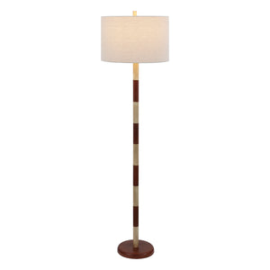 Safavieh Suzy, 63.5-Inches Resin Floor Lamp In Cream & Brown — Sculptural Ambient Lighting For Living Rooms And Nooks FLL4148A