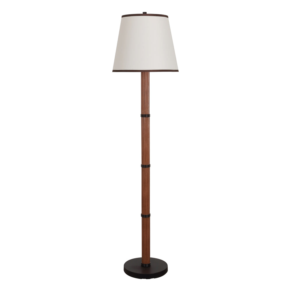 Safavieh Morgane, Sculptural Resin Floor Lamp 64.5" In Brown/Black With Fabric Shade For Warm Ambient Light FLL4149A