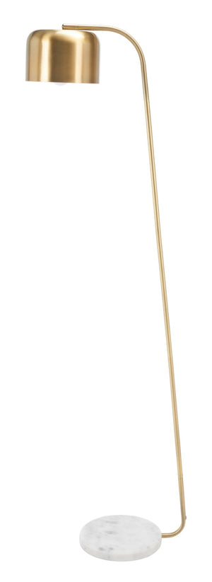 Safavieh FOLEY, 59-Inch Gold and White Marble Floor Lamp – Elegant Iron Design for Modern Living Spaces FLL7001A