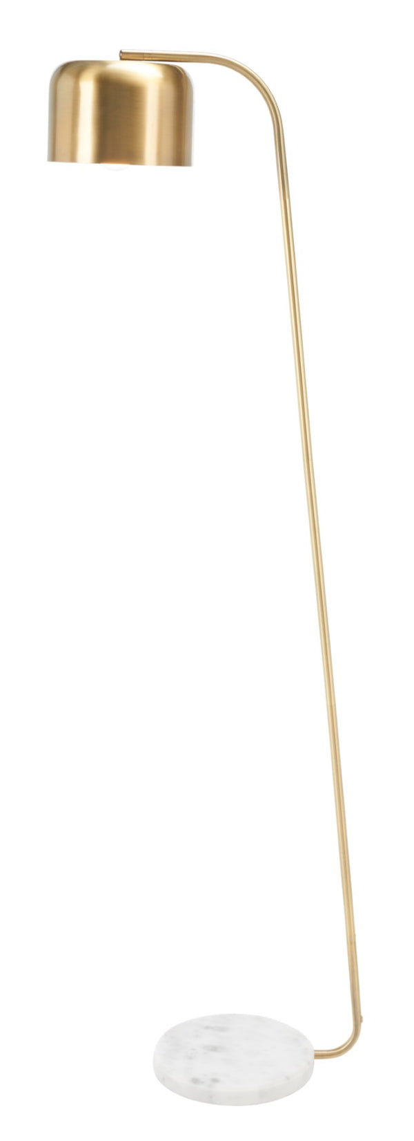 Safavieh FOLEY, 59-Inch Gold and White Marble Floor Lamp – Elegant Iron Design for Modern Living Spaces FLL7001A