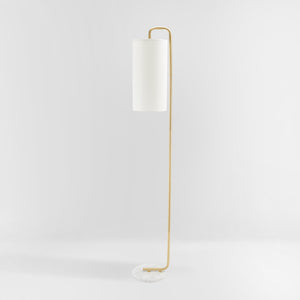 Safavieh TROILUS, 64-Inch Gold and White Marble Floor Lamp – Stylish Lighting for Modern Living Spaces FLL7005A