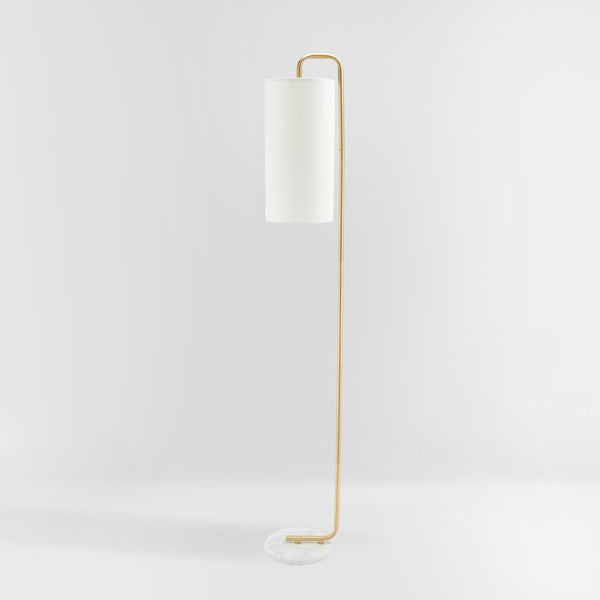 Safavieh TROILUS, 64-Inch Gold and White Marble Floor Lamp – Stylish Lighting for Modern Living Spaces FLL7005A