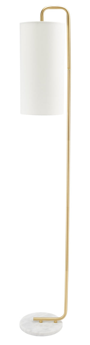 Safavieh TROILUS, 64-Inch Gold and White Marble Floor Lamp – Stylish Lighting for Modern Living Spaces FLL7005A