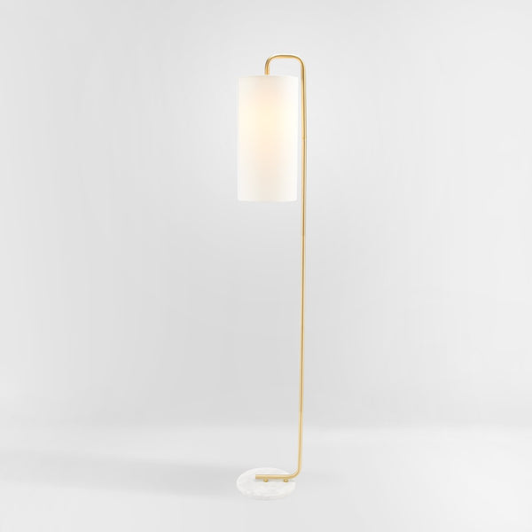 Safavieh TROILUS, 64-Inch Gold and White Marble Floor Lamp – Stylish Lighting for Modern Living Spaces FLL7005A