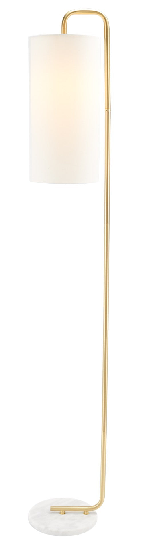 Safavieh TROILUS, 64-Inch Gold and White Marble Floor Lamp – Stylish Lighting for Modern Living Spaces FLL7005A