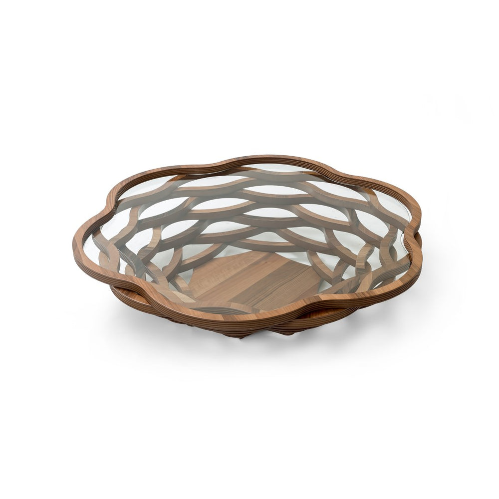 Soho Concept Flora Coffee Table - Elegant 47.2" Tempered Glass Top With Walnut Veneer Mdf Base For Modern Living   Soho-concept-dining-chair-13793