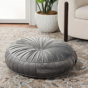 Safavieh CLARY Floor Pillow - Luxurious Versatile Cushion for Relaxation, Reading, and Extra Seating Comfort Grey FLP1000B