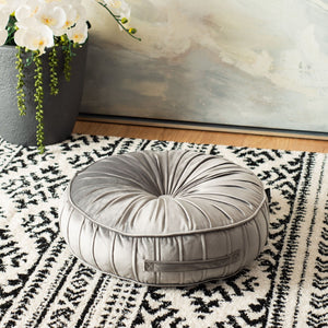 Safavieh CLARY Floor Pillow - Luxurious Versatile Cushion for Relaxation, Reading, and Extra Seating Comfort Grey FLP1000B