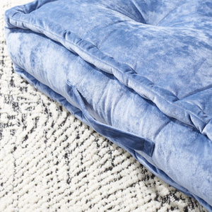 Safavieh BELIA Floor Pillow - Casual Comfort and Contemporary Style for Versatile Home Lounging and Seating Blue FLP1001A