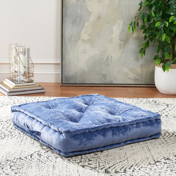 Safavieh BELIA Floor Pillow - Casual Comfort and Contemporary Style for Versatile Home Lounging and Seating Blue FLP1001A