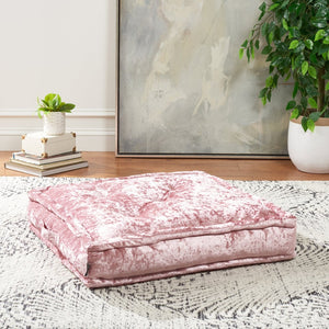 Safavieh BELIA Floor Pillow - Casual Comfort and Contemporary Style for Versatile Home Lounging and Seating Blush FLP1001B