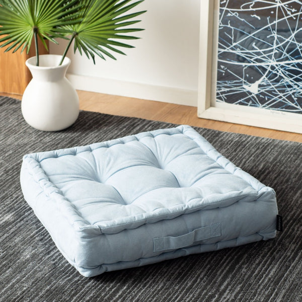 Safavieh GARDENIA Floor Pillow – Cozy, Stylish Cushion for Relaxed Seating in Living Rooms, Patios, and More Blue FLP1002A