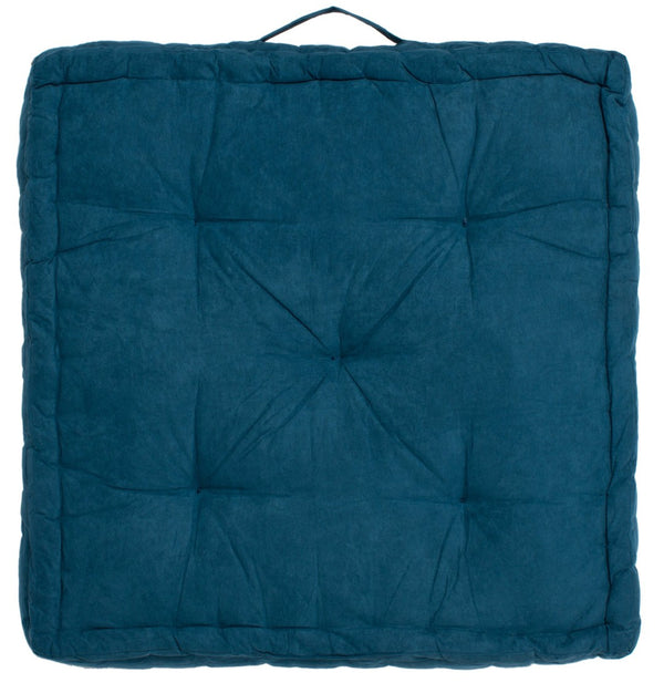 Safavieh GARDENIA Floor Pillow – Cozy, Stylish Cushion for Relaxed Seating in Living Rooms, Patios, and More Dark Turquoise / - FLP1002B