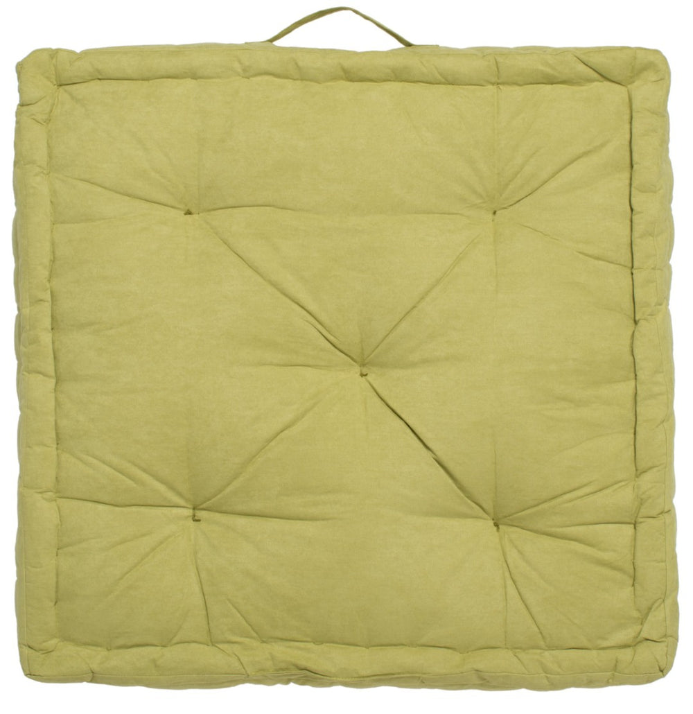 Safavieh GARDENIA Floor Pillow – Cozy, Stylish Cushion for Relaxed Seating in Living Rooms, Patios, and More Light Green FLP1002F