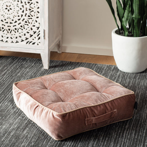 Safavieh PRIMROSE Floor Pillow – Cozy, Stylish Accent for Living Rooms, Bedrooms, and Meditation Spaces Pink FLP1004C