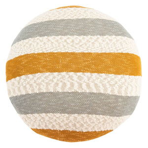 Safavieh LAISEY Floor Pillow - Cozy Mustard & Grey Seating for Stylish Lounging, Reading, and Meditation Spaces FLP3001A