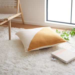 Safavieh NYSSA Floor Pillow - Stylish Beige & Mustard Cushion for Cozy Seating, Relaxation, and Home Decor FLP3005A