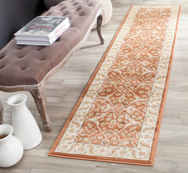 Safavieh Florenteen Elegant Area Rug For Hallways – Timeless Design, High-quality Durability, Eco-friendly Brown ,Ivory Polypropelene Pile Flr126-2512-28
