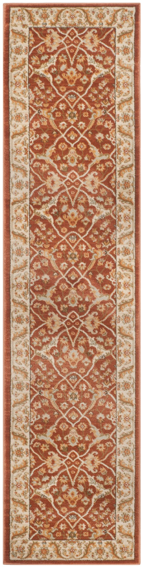 Safavieh Florenteen Elegant Area Rug For Hallways – Timeless Design, High-quality Durability, Eco-friendly Brown ,Ivory Polypropelene Pile Flr126-2512-28