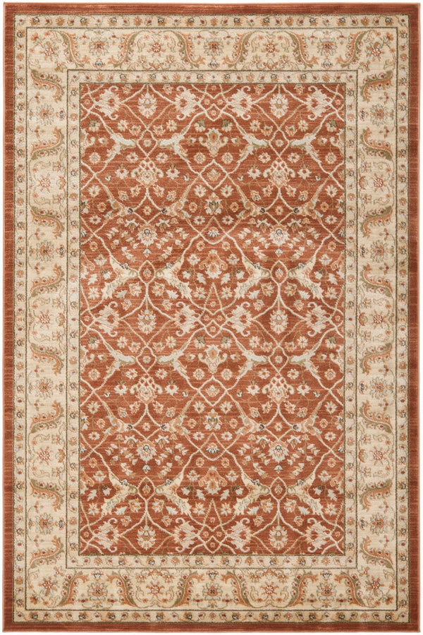 Safavieh Florenteen Elegant Area Rug For Hallways – Timeless Design, High-quality Durability, Eco-friendly Brown ,Ivory Polypropelene Pile Flr126-2512-28