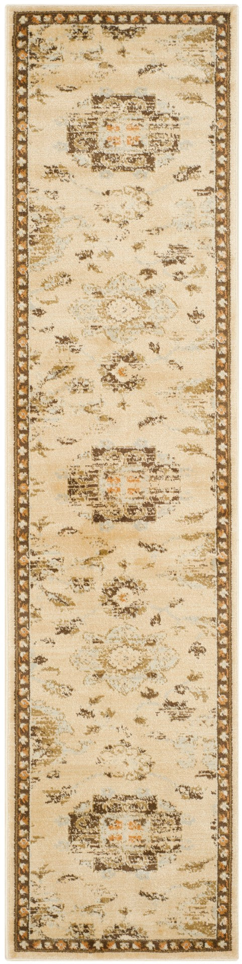 Safavieh Florenteen 128 Power Loomed Rug Ivory / Brown 2' x 8'