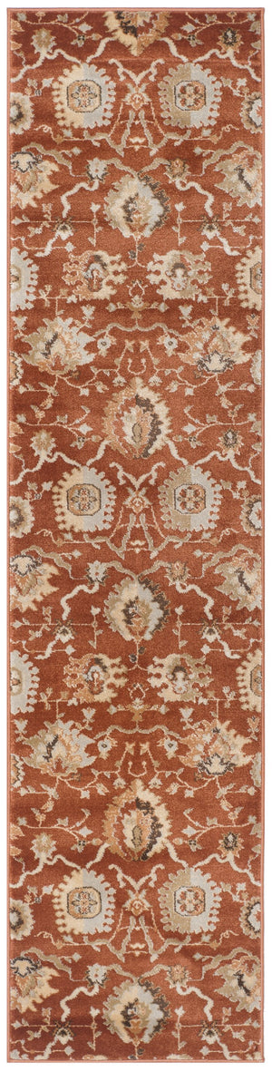 Safavieh Florenteen 2' X 8' Runner Area Rug - Elegant Rust Ivory Design, Durable Construction, Oeko-tex Certified Rust ,Ivory Polypropelene Pile Flr129-3412-28