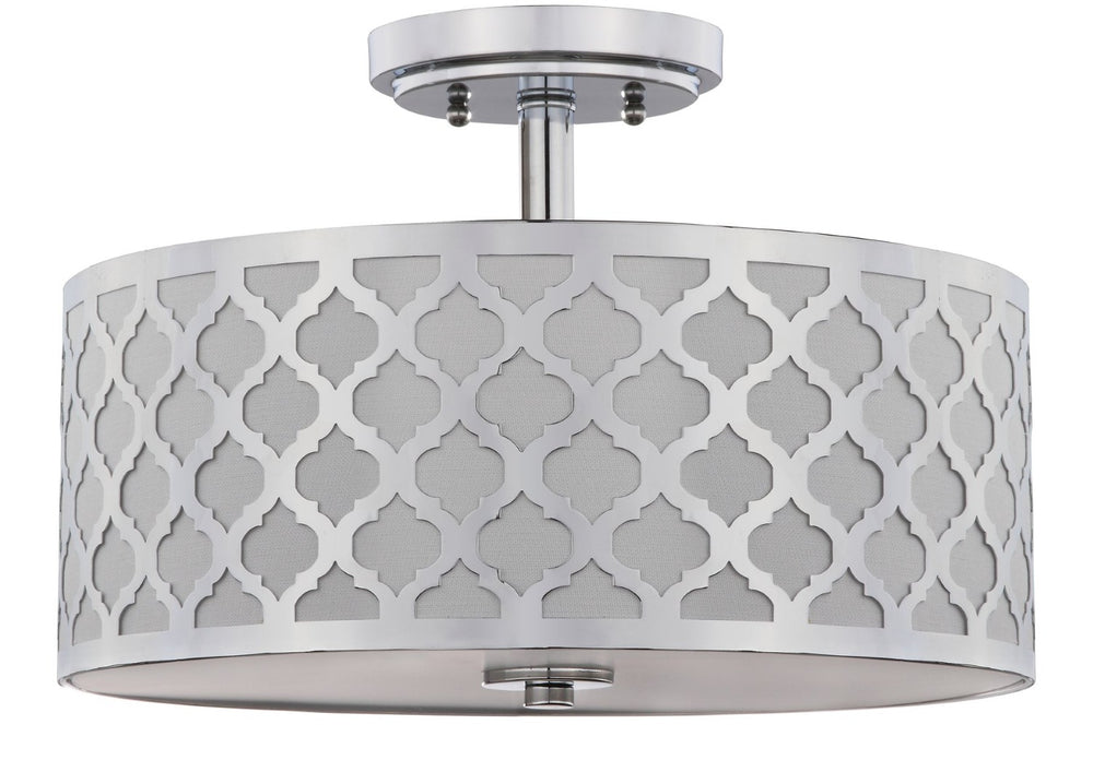 Safavieh KORA, 15 Inch Modern Flush Mount Light Fixture for Cozy Ambiance in Homes and Commercial Spaces Chrome FLU4000C