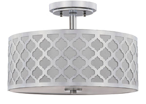 Safavieh KORA, 15 Inch Modern Flush Mount Light Fixture for Cozy Ambiance in Homes and Commercial Spaces Chrome FLU4000C