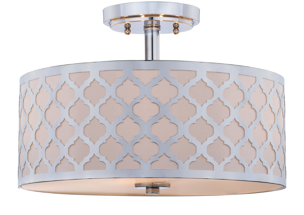 Safavieh KORA, 15 Inch Modern Flush Mount Light Fixture for Cozy Ambiance in Homes and Commercial Spaces Chrome FLU4000C