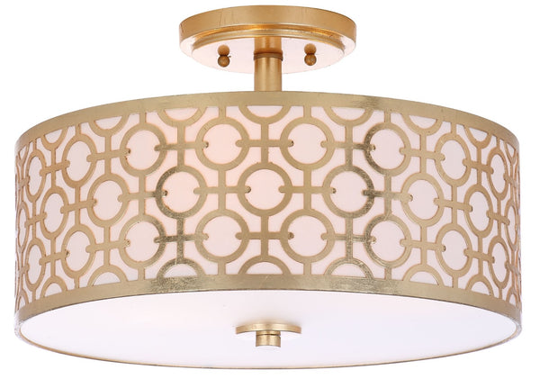 Safavieh VERA, Modern Flush Mount Light Fixture for Living Rooms and Bedrooms - Elegant Design & Soft Illumination Gold FLU4001A