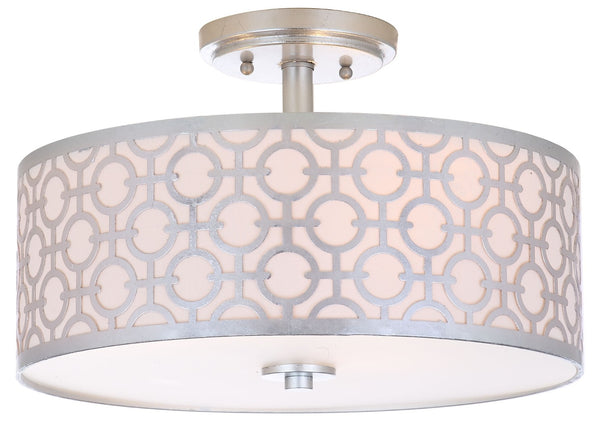 Safavieh VERA, Modern Flush Mount Light Fixture for Living Rooms and Bedrooms - Elegant Design & Soft Illumination Silver FLU4001B