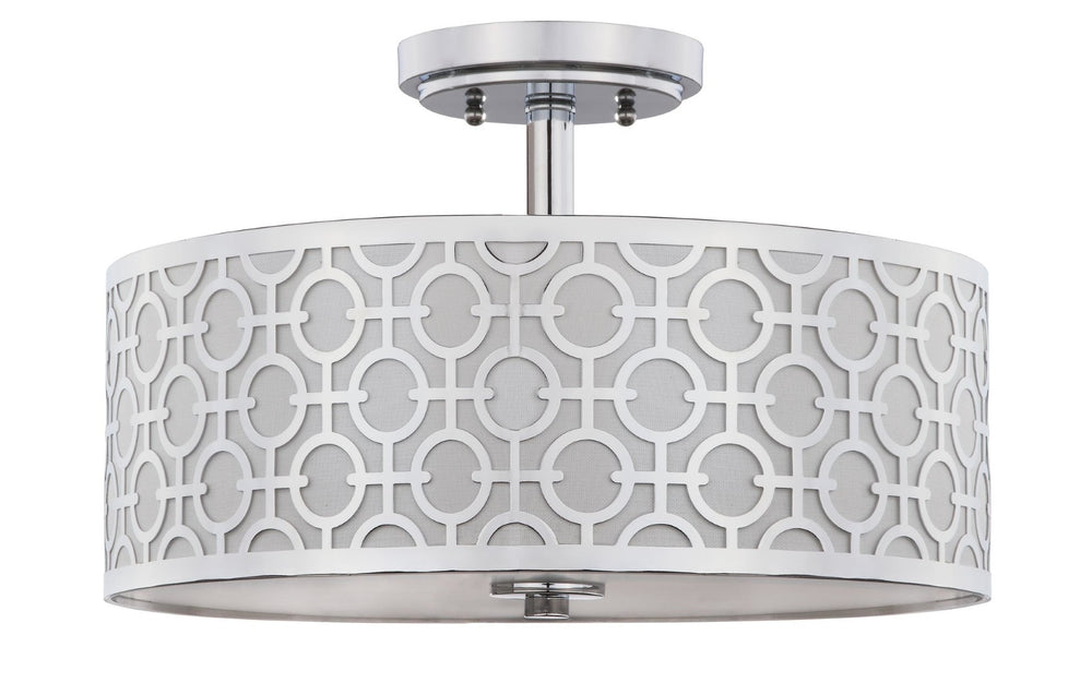 Safavieh VERA, Modern Flush Mount Light Fixture for Living Rooms and Bedrooms - Elegant Design & Soft Illumination Chrome FLU4001C