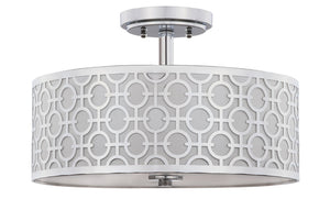 Safavieh VERA, Modern Flush Mount Light Fixture for Living Rooms and Bedrooms - Elegant Design & Soft Illumination Chrome FLU4001C