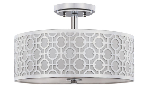 Safavieh VERA, Modern Flush Mount Light Fixture for Living Rooms and Bedrooms - Elegant Design & Soft Illumination Chrome FLU4001C