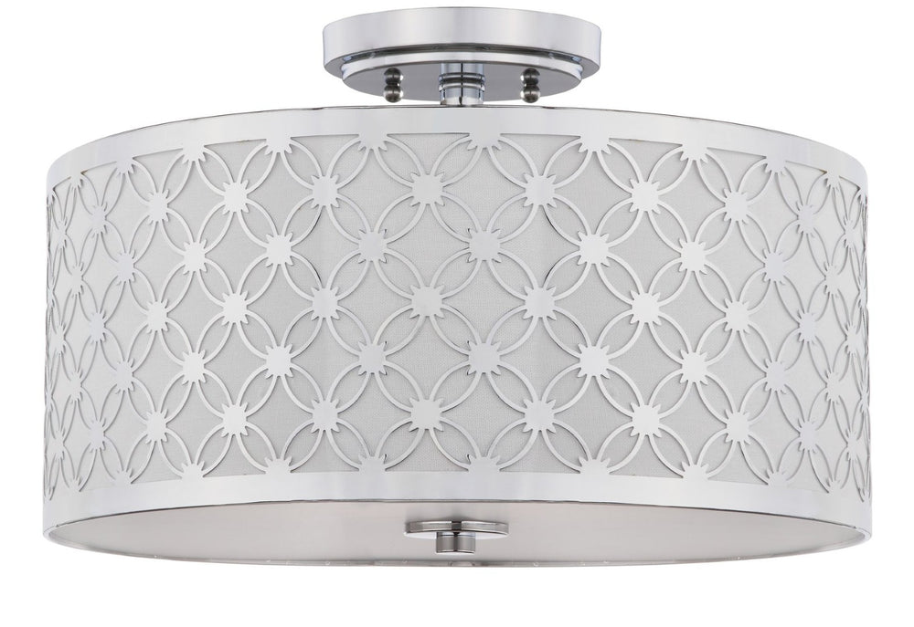 Safavieh HUTCH, 16-Inch Contemporary Flush Mount Light Fixture for Warm Ambient Illumination in Any Space Chrome FLU4002C