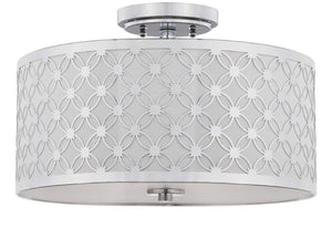 Safavieh HUTCH, 16-Inch Contemporary Flush Mount Light Fixture for Warm Ambient Illumination in Any Space Chrome FLU4002C