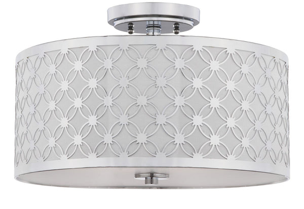 Safavieh HUTCH, 16-Inch Contemporary Flush Mount Light Fixture for Warm Ambient Illumination in Any Space Chrome FLU4002C