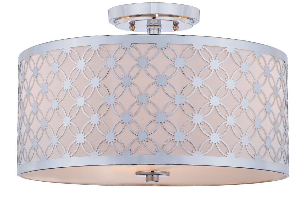 Safavieh HUTCH, 16-Inch Contemporary Flush Mount Light Fixture for Warm Ambient Illumination in Any Space Chrome FLU4002C