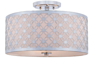 Safavieh HUTCH, 16-Inch Contemporary Flush Mount Light Fixture for Warm Ambient Illumination in Any Space Chrome FLU4002C