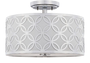 Safavieh CECILY, 15-Inch Flush Mount Light Fixture for Ambient Illumination in Modern Living Spaces Chrome FLU4003C