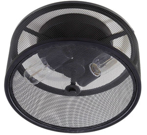 Safavieh ALBINA, 11.75" Matte Black Iron Flush Mount Light Fixture for Modern and Industrial Interiors FLU4006A
