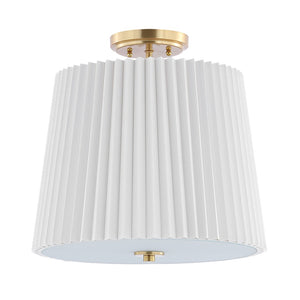 Safavieh MADIO, Elegant 3-Light Flush Mount in White and Gold - Modern Iron Fixture for Any Space FLU4057A